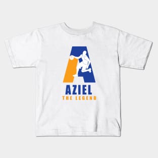 Aziel Custom Player Basketball Your Name The Legend Kids T-Shirt
